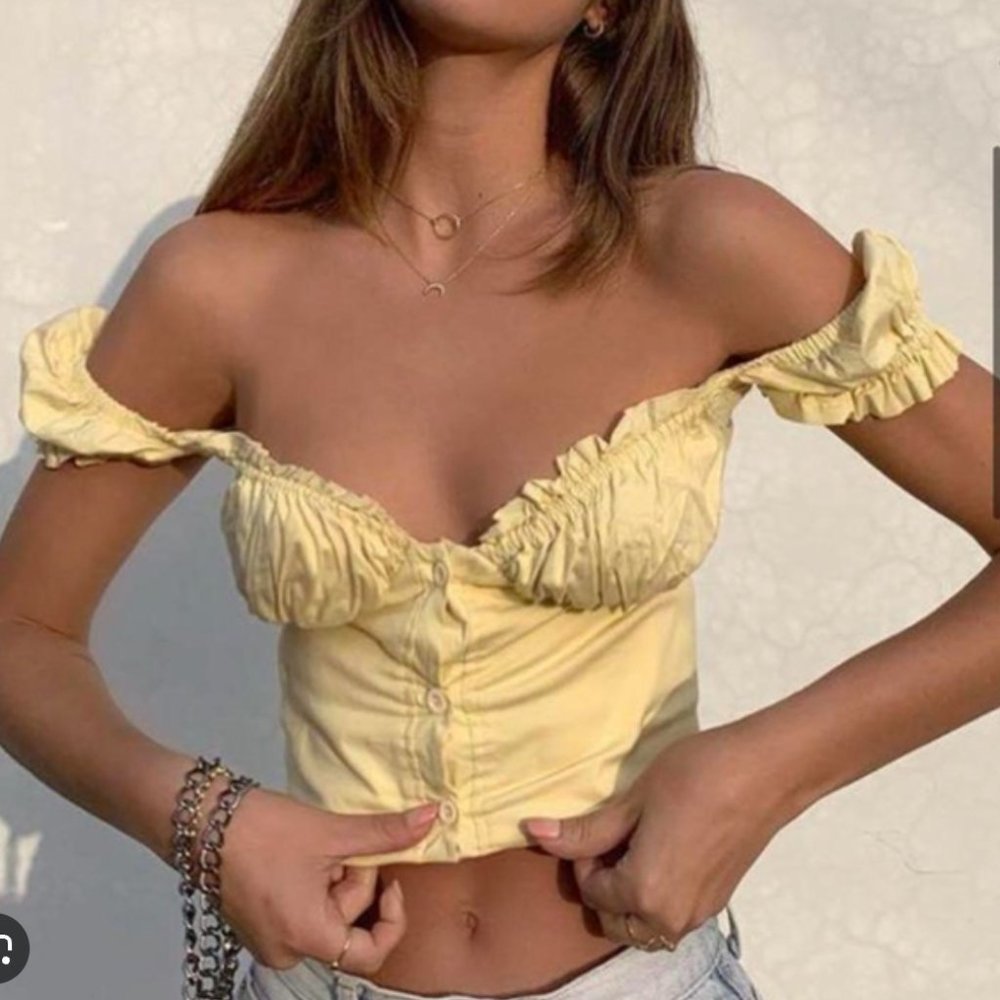 With Jean Louie Top Lemon - size L